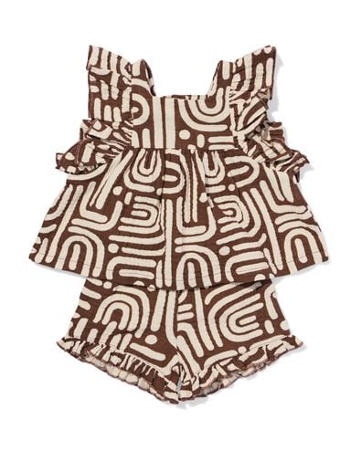 Baby-Kleidungsset Musselin abstrakt braun braun - 33091470BROWN - HEMA