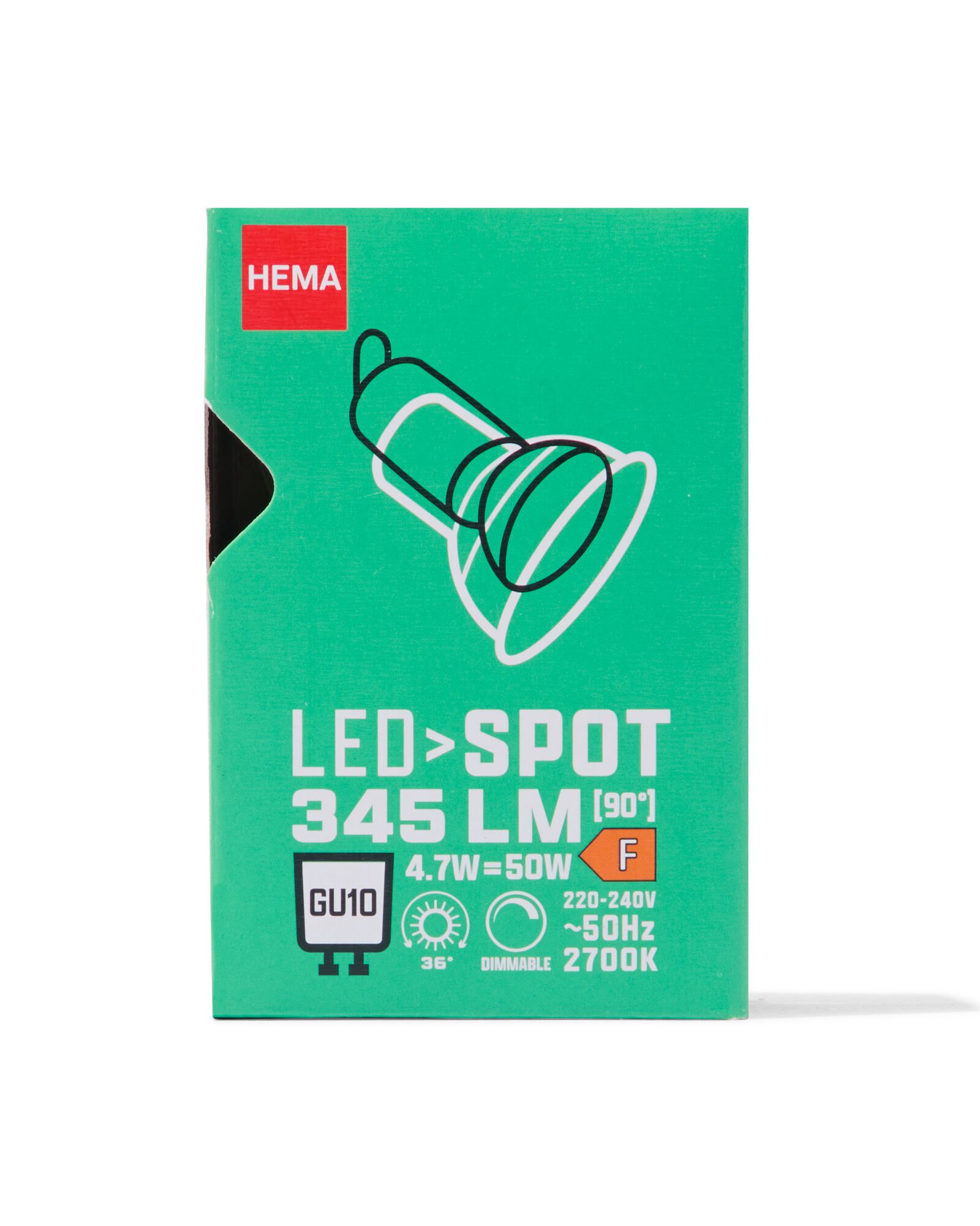 led spot clear GU10 4.7W 345lm dim - 20070010 - HEMA