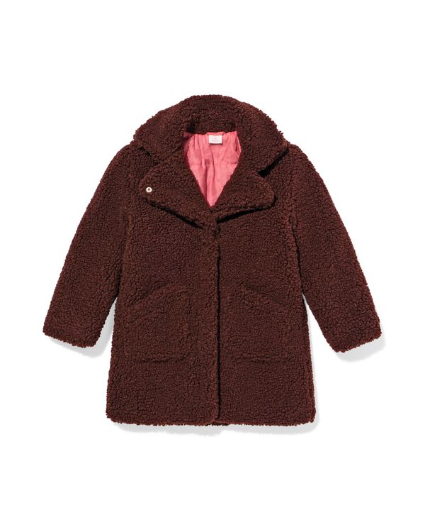 manteau enfant teddy marron fonc&eacute; marron fonc&eacute; - 30825206DARKBROWN - HEMA