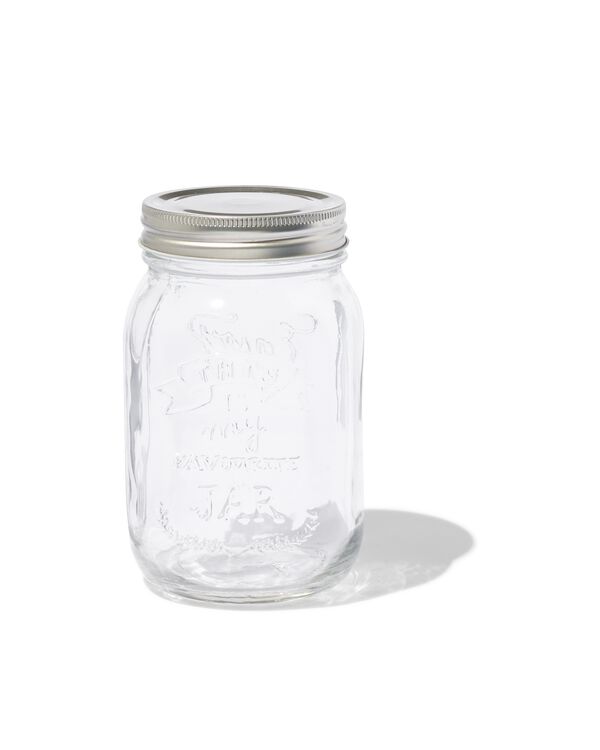 pot en verre 0.5L - 80810170 - HEMA