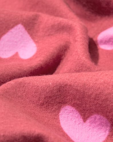 kinderdekbedovertrek 140x200cm flanel hartjes - 5700252 - HEMA