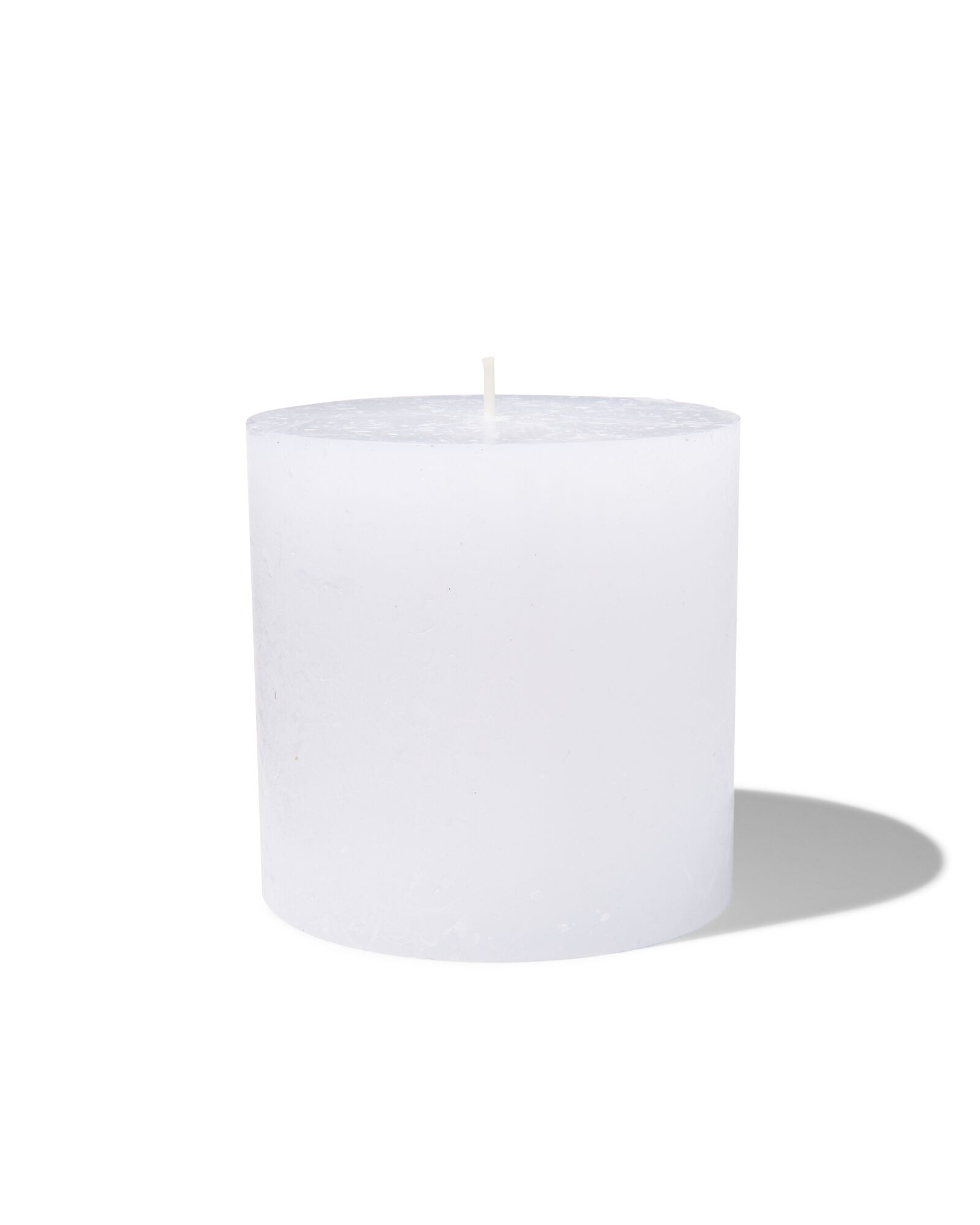 bougie rustique 10 x 10 cm blanc 10 x 10 - 13502253 - HEMA