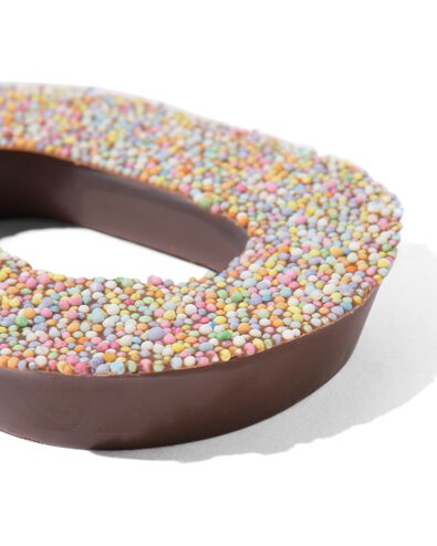 chocolade feestcijfer 0 met discodip - 10360001 - HEMA
