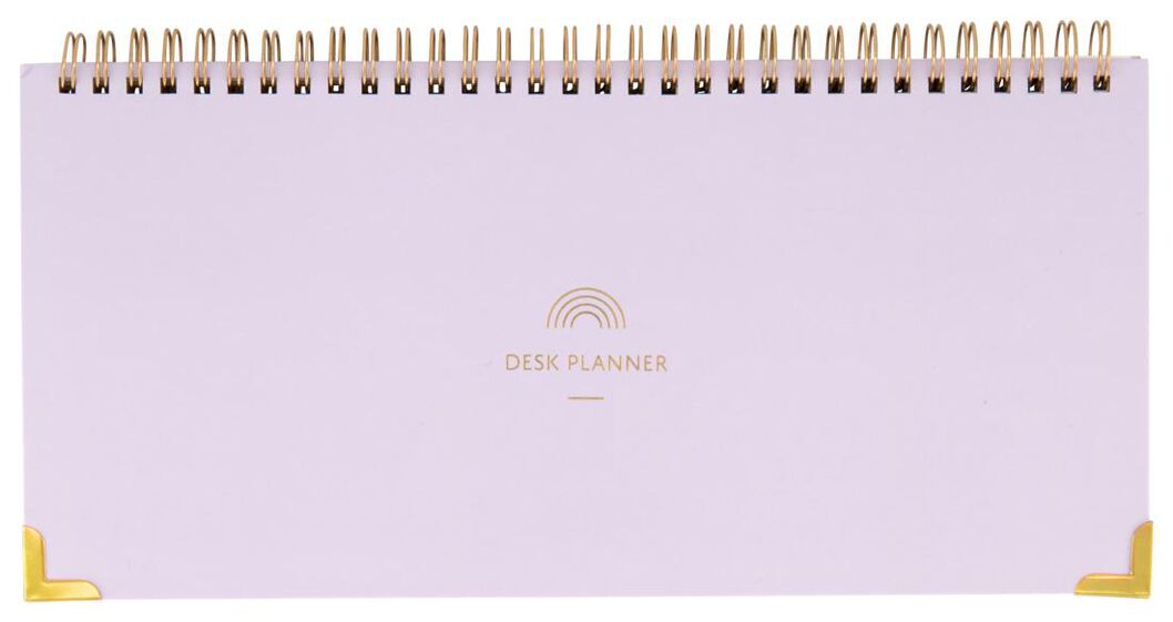 bureauplanner met spiraal 13x27 roze - 14190047 - HEMA