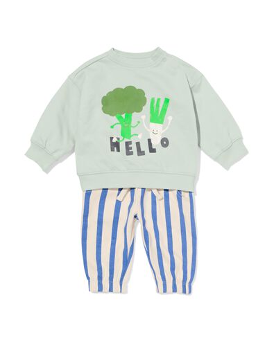 ensemble de v&ecirc;tements b&eacute;b&eacute; coupe confortable rayures vert vert - 33182370GREEN - HEMA