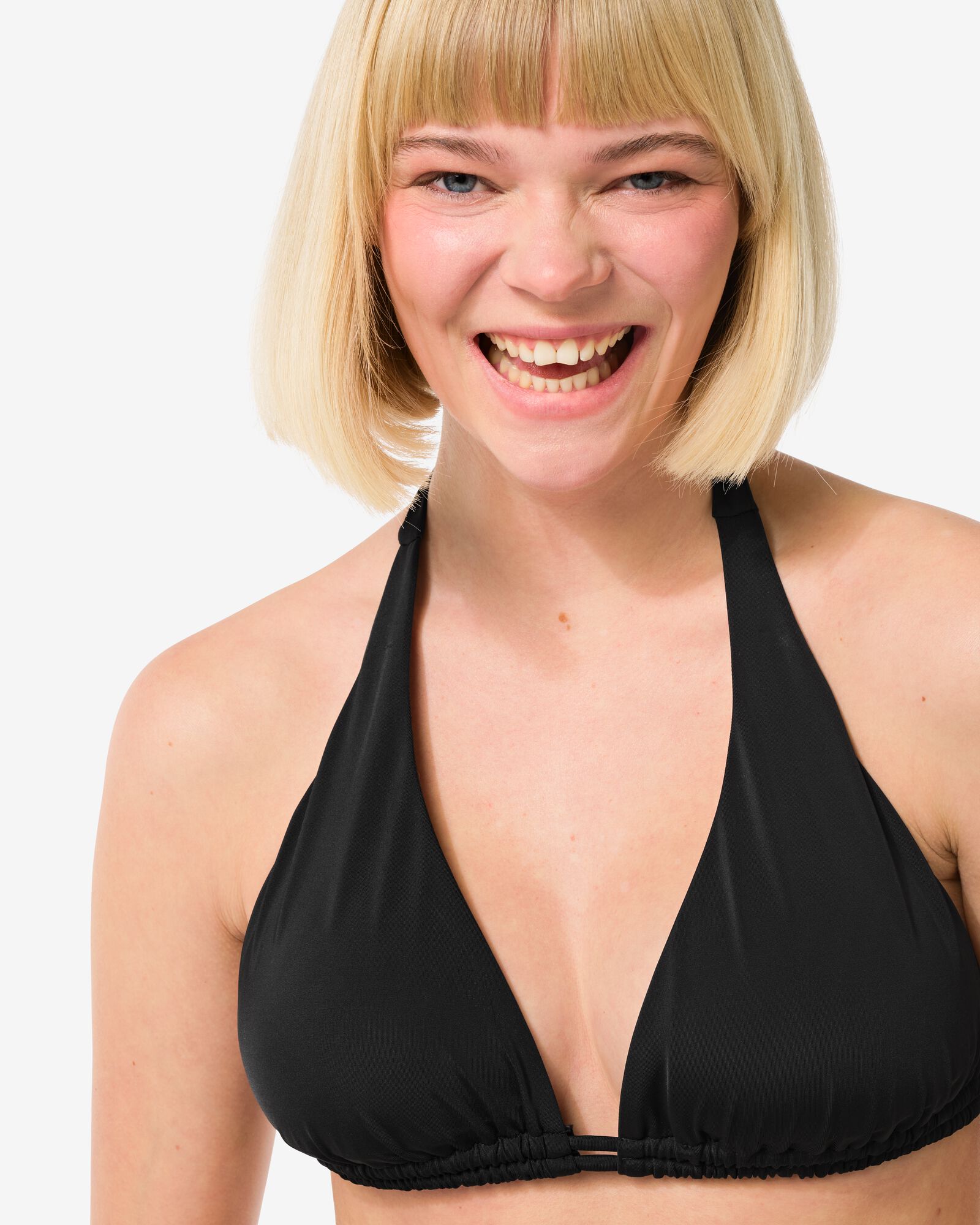 Damen-Triangel-Bikinioberteil schwarz - 22351880BLACK - HEMA