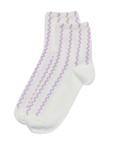 chaussettes femme 3/4 avec coton blanc 35/38 - 4210091 - HEMA
