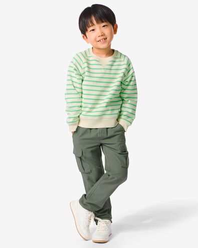 pantalon cargo enfant vert 110/116 - 30776570 - HEMA