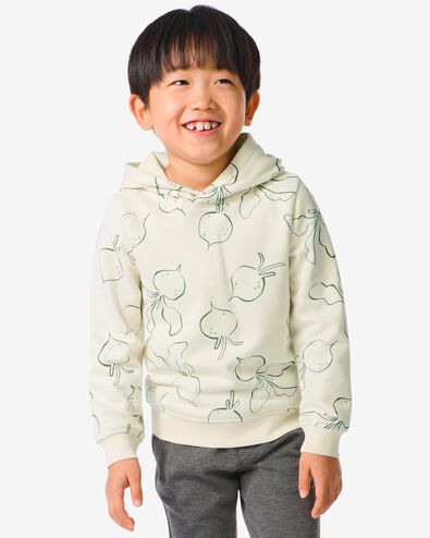 Kinder-Sweatshirt mit Kapuze beige 110/116 - 30778026 - HEMA