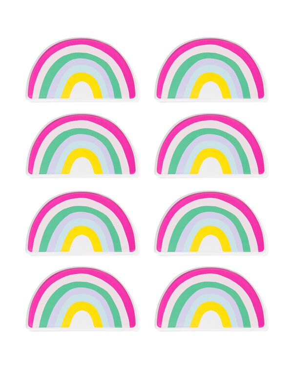 assiette &agrave; g&acirc;teau arc-en-ciel 8 pi&egrave;ces - 14250077 - HEMA