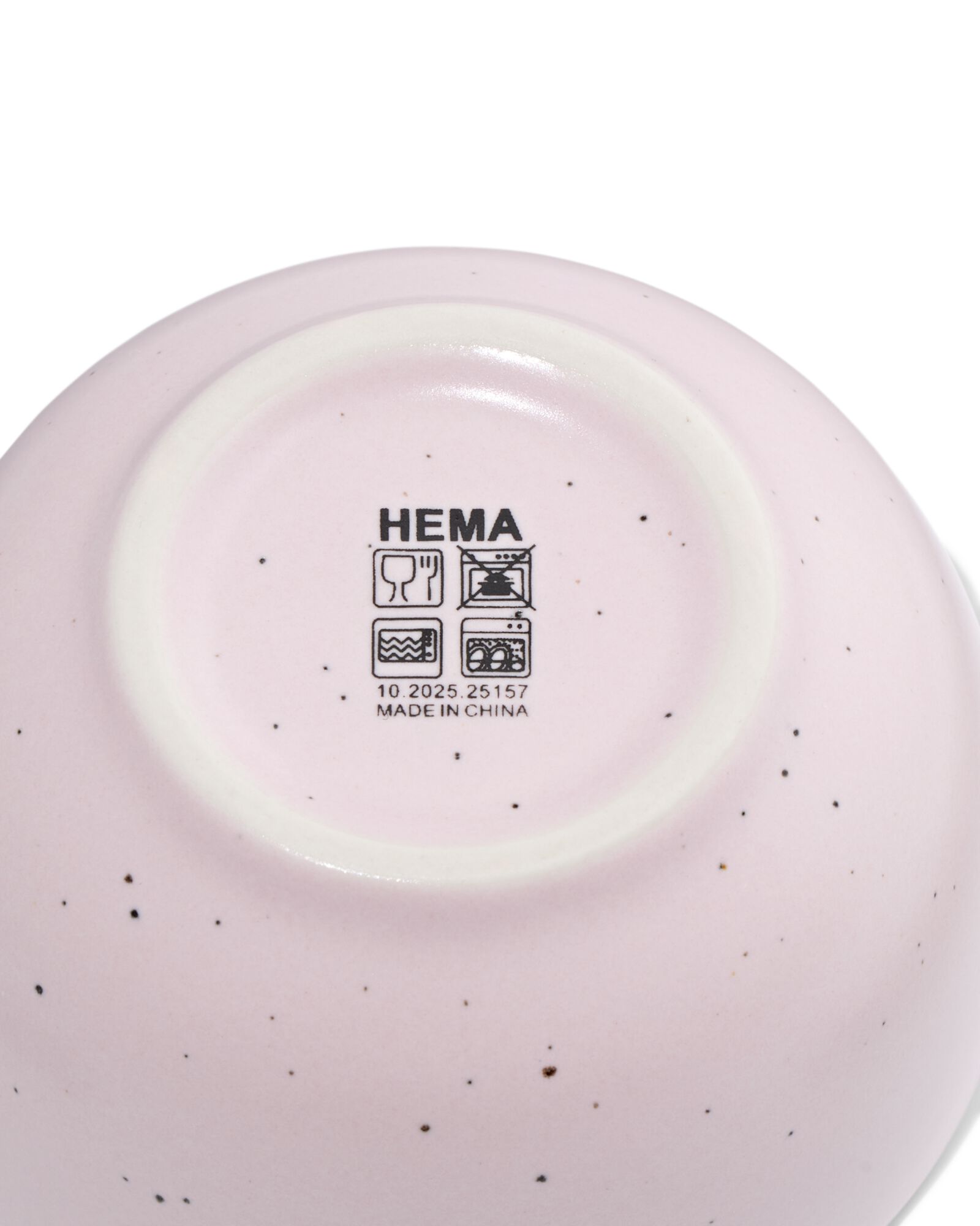 mini-bol ⌀7cm fa&iuml;ence mouchet&eacute;e rose - 9650361 - HEMA