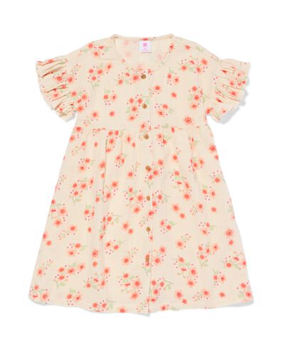 kinderjurk mousseline bloemen ecru - 30864909ECRU - HEMA