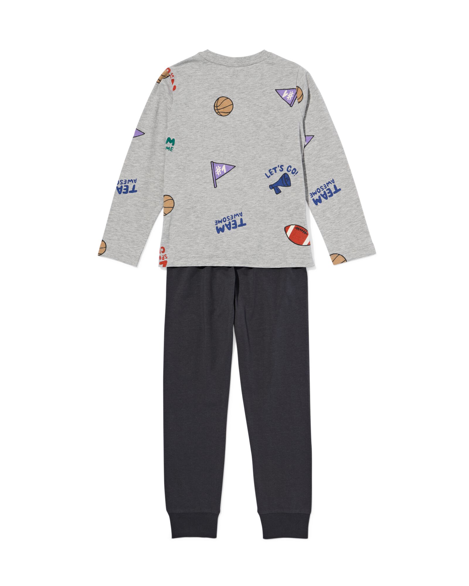 pyjama enfant sport gris chin&eacute; gris chin&eacute; - 23000950GREYMELANGE - HEMA