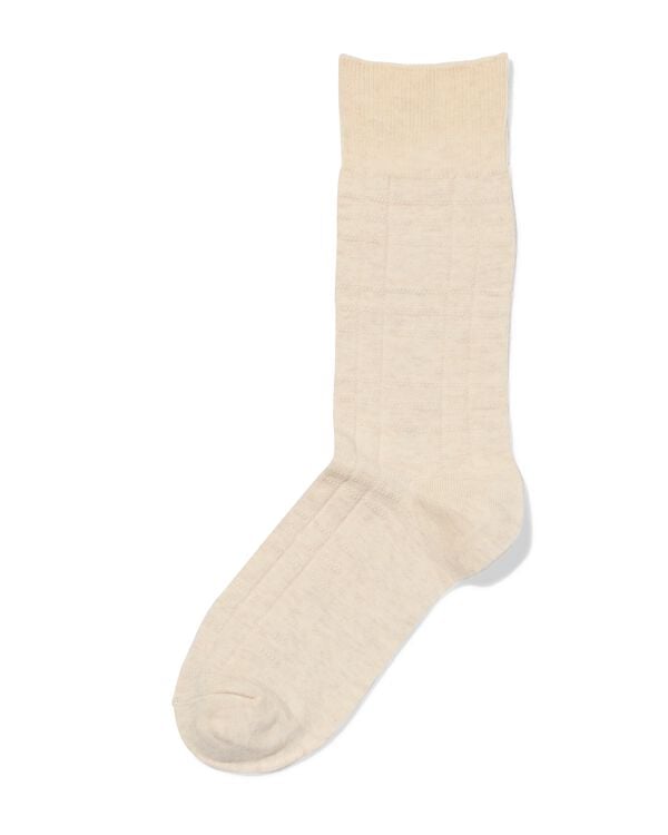 chaussettes carreaux homme beige beige - 4150620BEIGE - HEMA