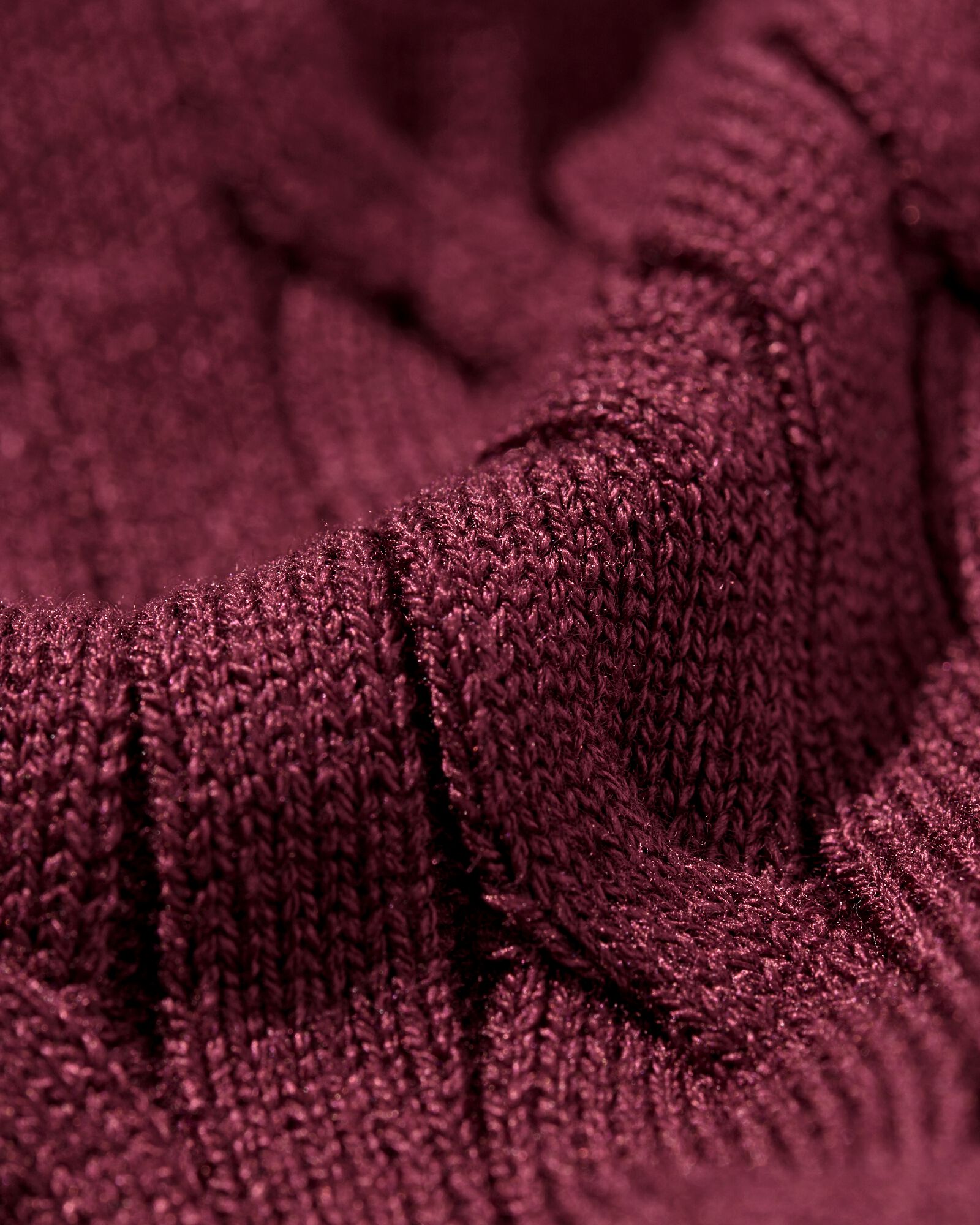 gilet femme &agrave; torsades Rosie bordeaux - 36201650BURGUNDYRED - HEMA