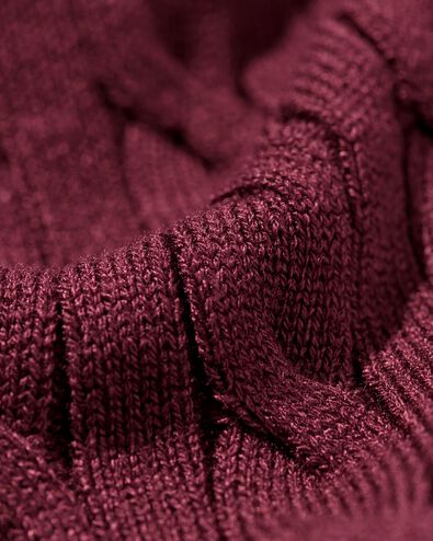 gilet femme &agrave; torsades Rosie bordeaux - 36201650BURGUNDYRED - HEMA