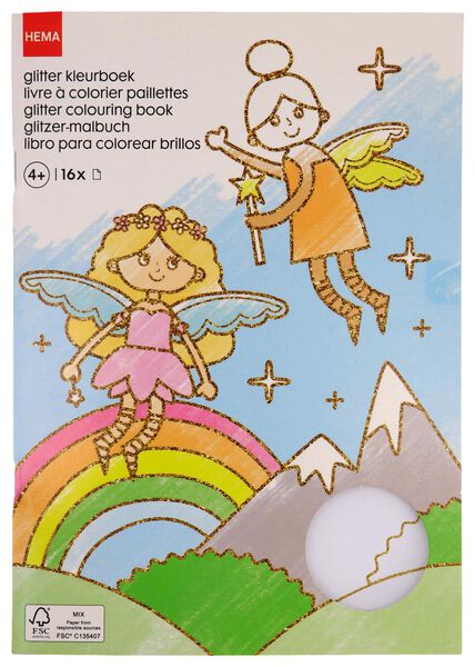 kleurboek glitter A5 sprookjes - 15910177 - HEMA