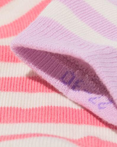 socquettes enfant rayures - 5 paires rose rose - 4320745PINK - HEMA