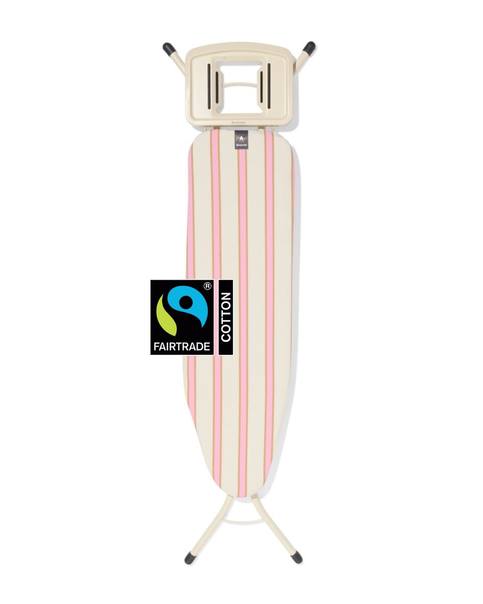 Brabantia strijkplank A 110x30cm  voor strijkijzer strepen roze - 20500171 - HEMA
