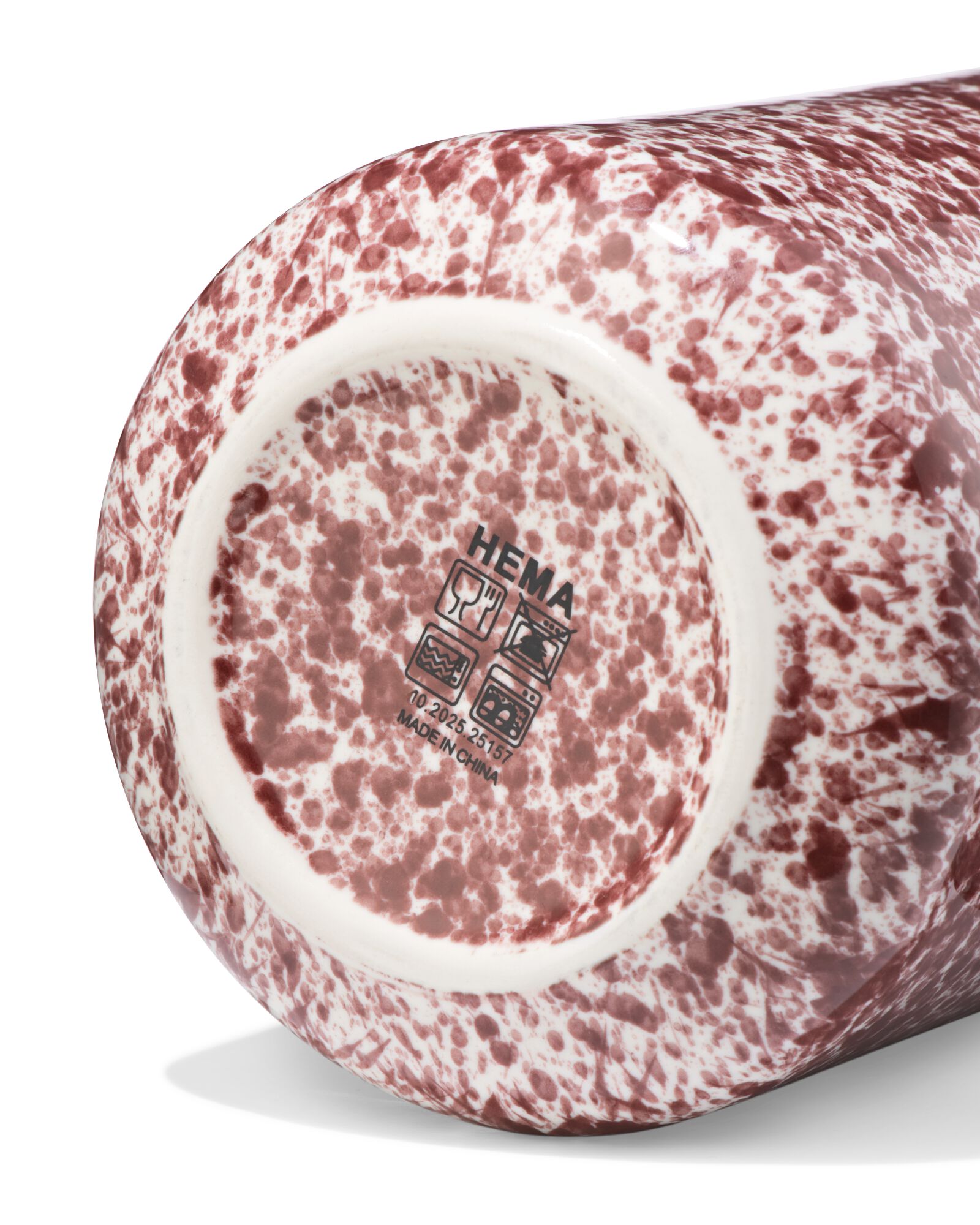 Karaffe 1,4 l, Steingut, gesprenkelt, rot - 9650409 - HEMA