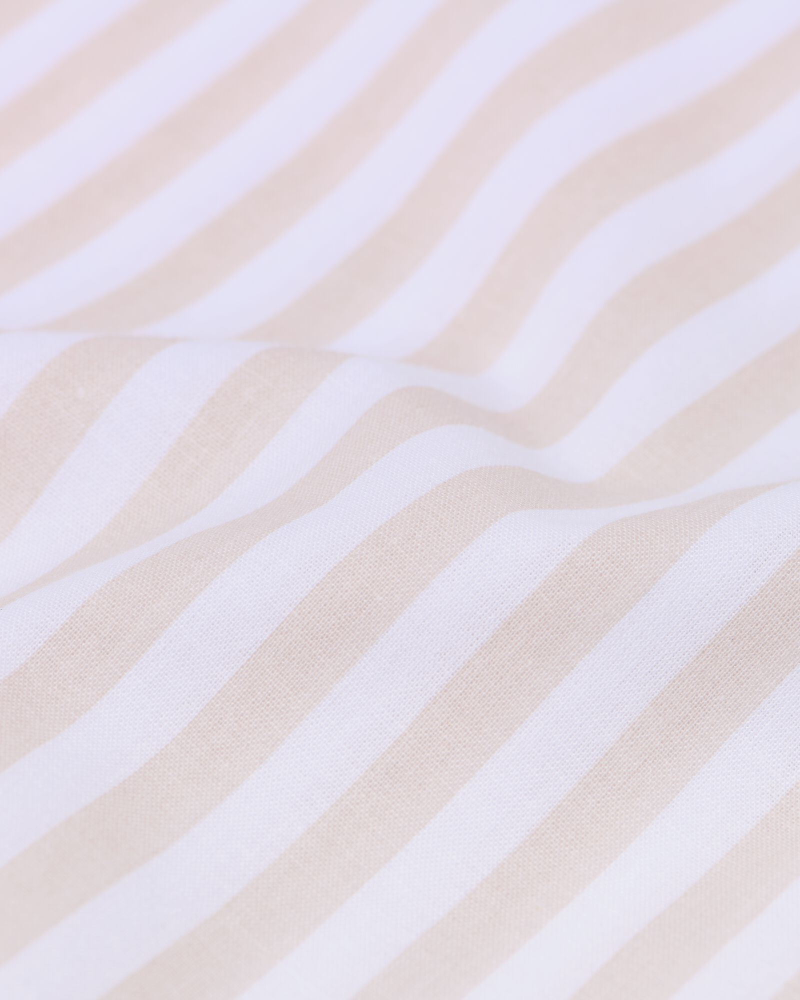 dekbedovertrek 240x200/220cm zacht katoen strepen beige - 5750136 - HEMA