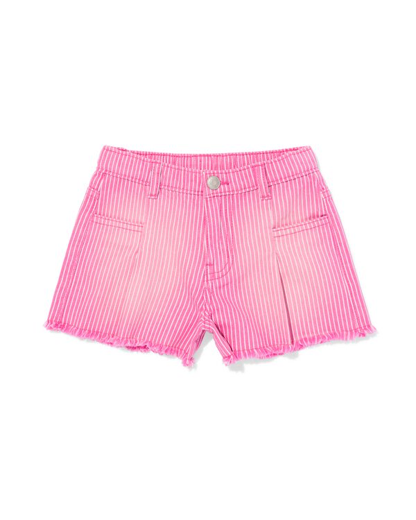 kindershort strepen roze roze - 30864012PINK - HEMA