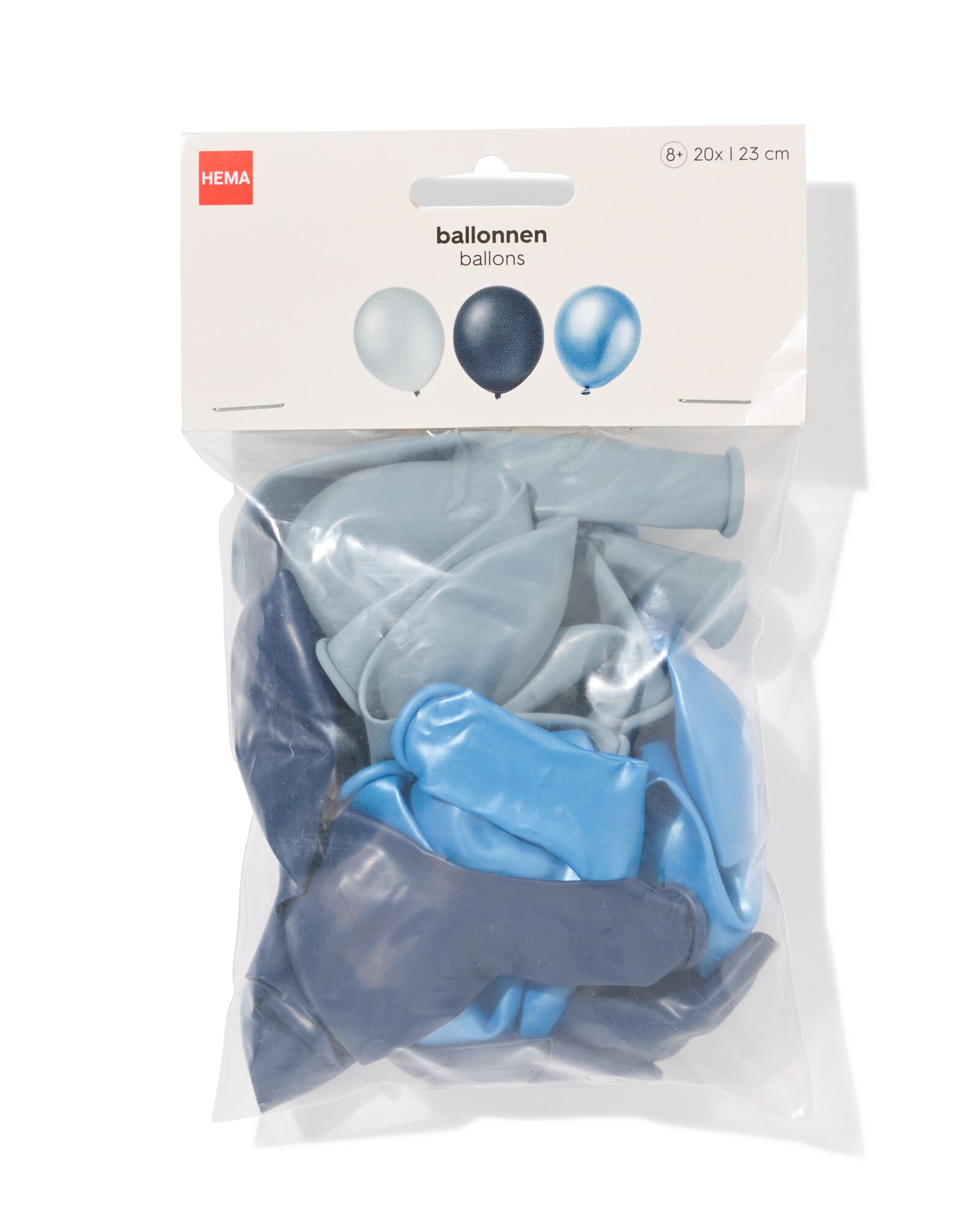 ballons &Oslash; 23 cm bleus - lot de 20 - 14260090 - HEMA