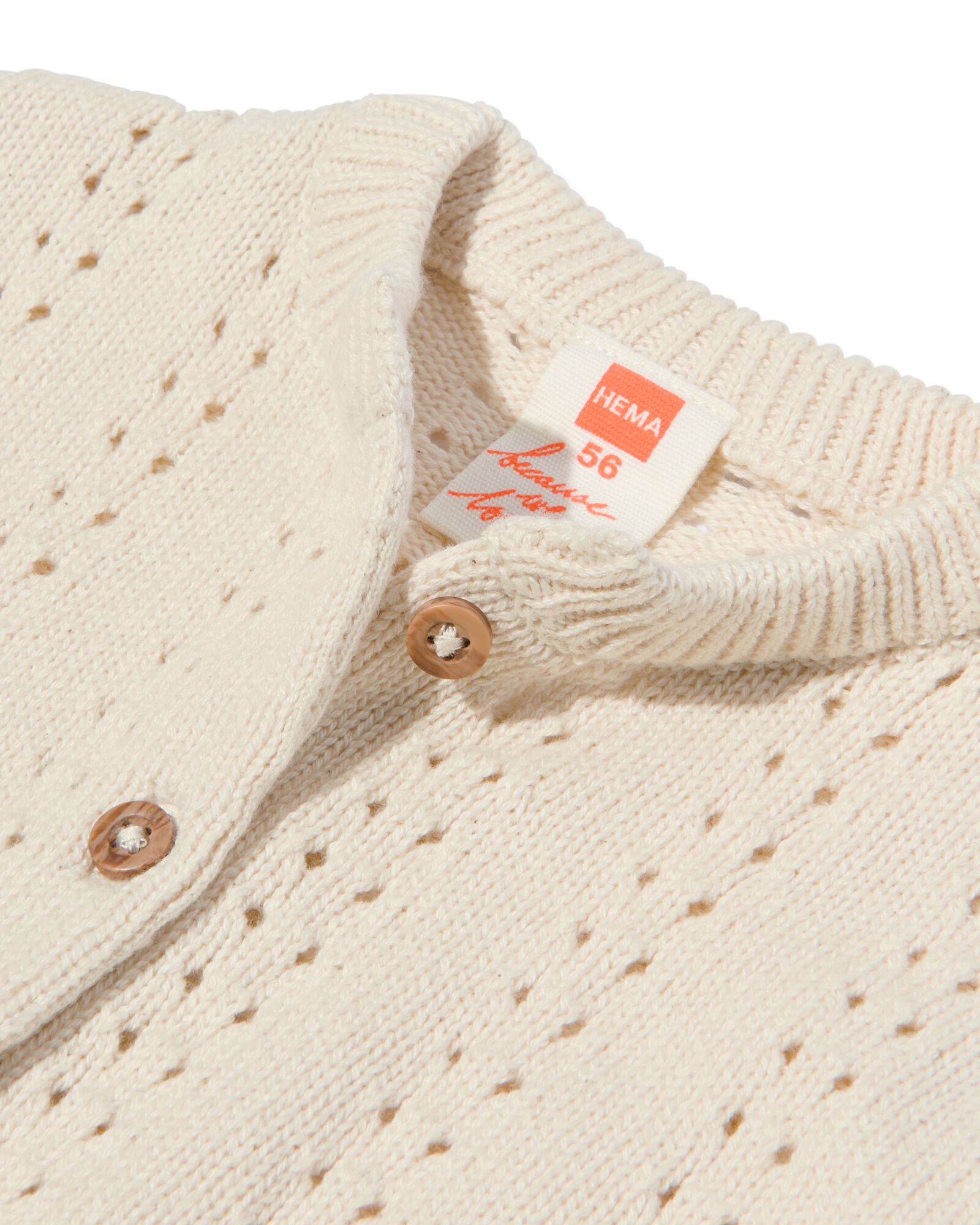Newborn-Cardigan, Ajourmuster ecru - 33481310ECRU - HEMA