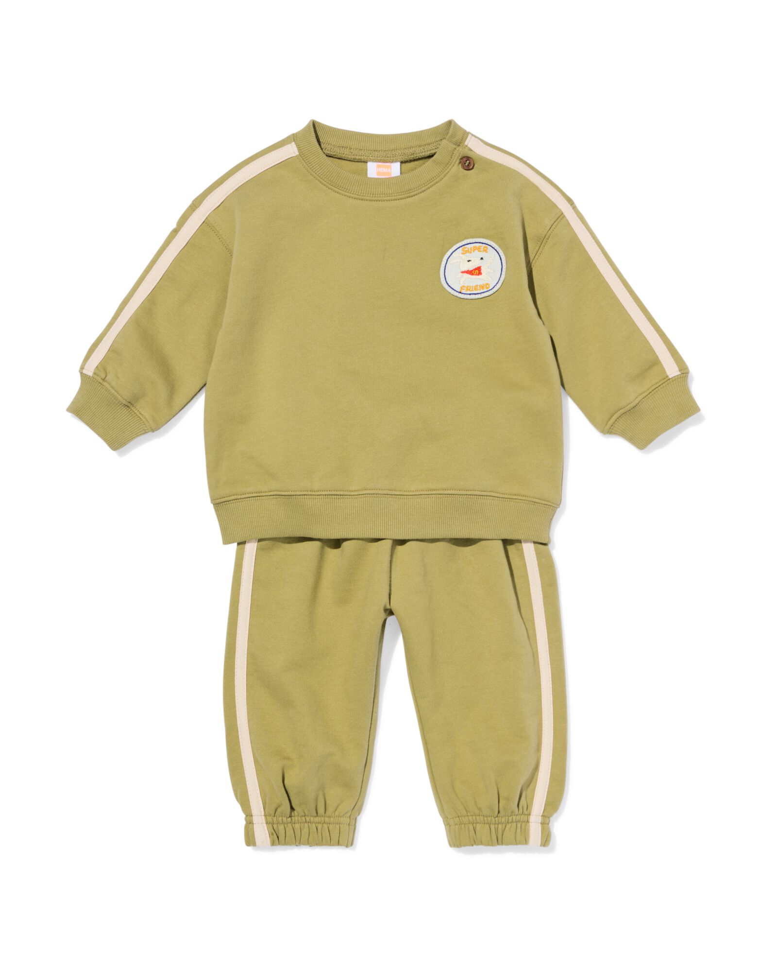 babykledingset comfy fit jersey groen - 33176370GREEN - HEMA