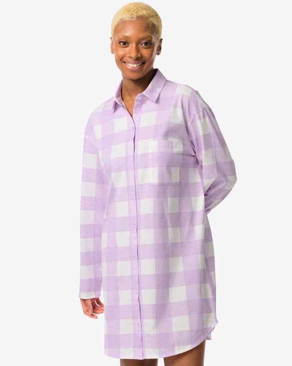 Damen-Nachthemd, Baumwolle lila lila - 23490102LILAC - HEMA