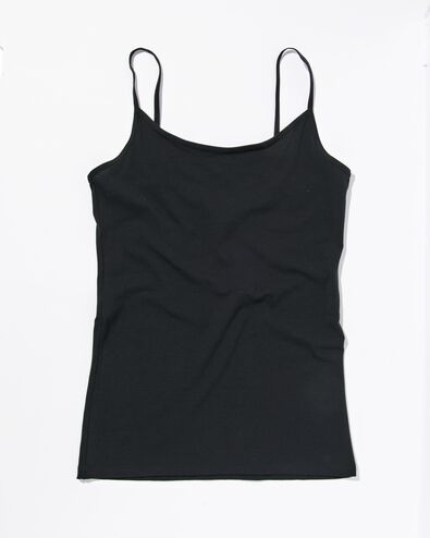 d&eacute;bardeur femme coton &agrave; bretelles spaghetti noir - 1000002181 - HEMA