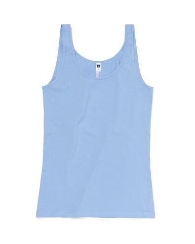 dameshemd stretch katoen blauw S - 19650326 - HEMA