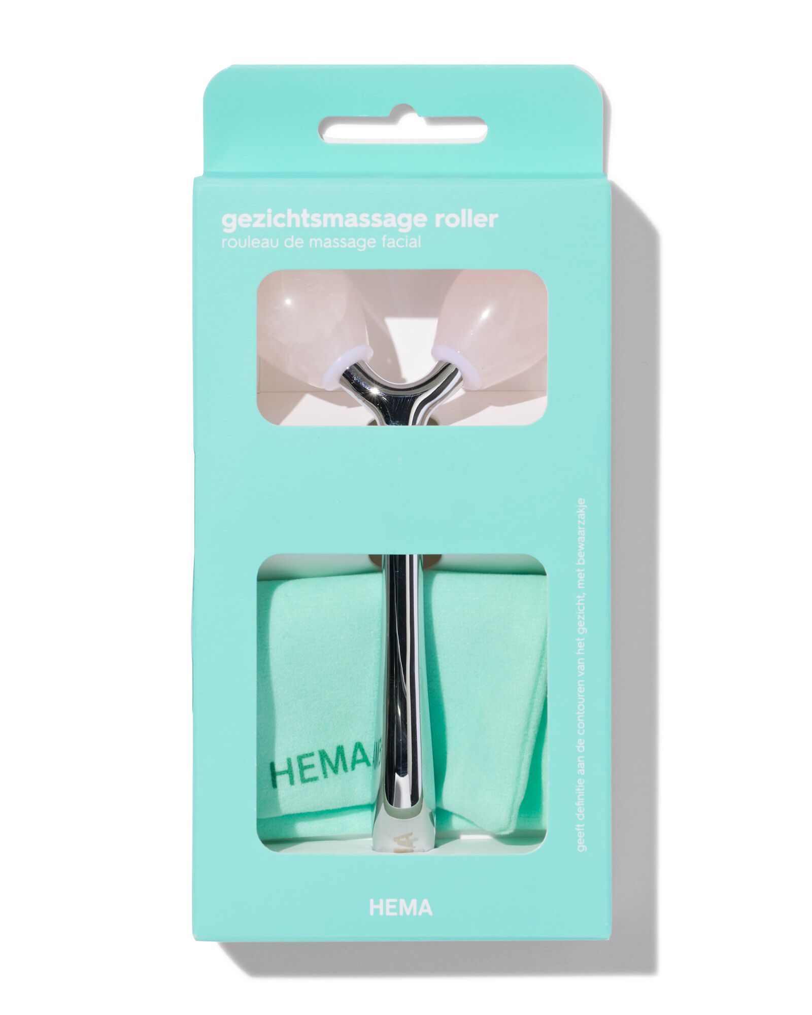 gezichtsmassage roller met bewaarzakje - 17840055 - HEMA