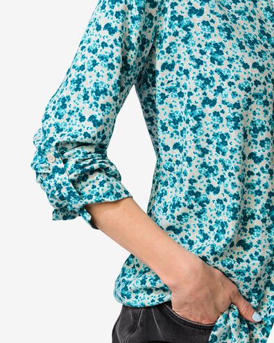 Damenbluse Bobbie, gebl&uuml;mt beige beige - 36207670BEIGE - HEMA