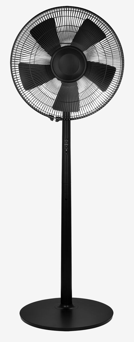 zonsondergang verkopen Melodrama staande ventilator met afstandsbediening 135cm luxe zwart - HEMA