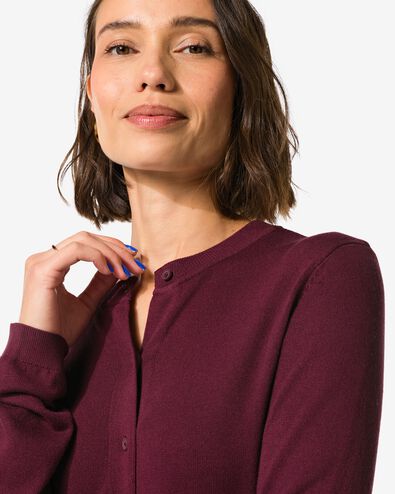 gilet femme lilas bordeaux bordeaux - 36204870BURGUNDYRED - HEMA