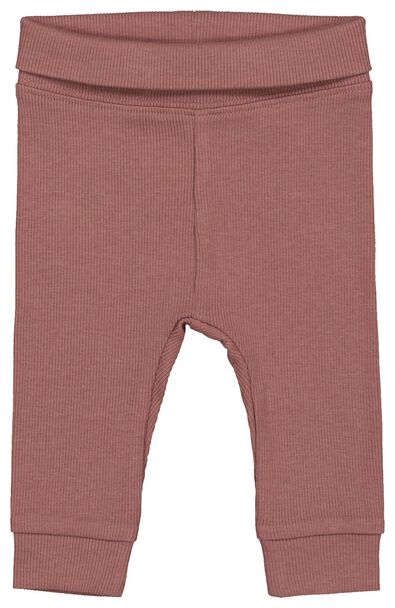 pantalon nouveau-né côtelé avec bambou rose - 1000022014 - HEMA