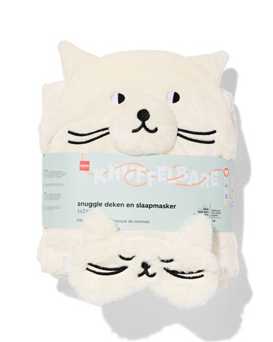 couverture douillette et masque de sommeil chat - 15100390 - HEMA