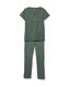 Damen-Pyjama, Baumwolle, Streifen grün grün - 1000026653 - HEMA