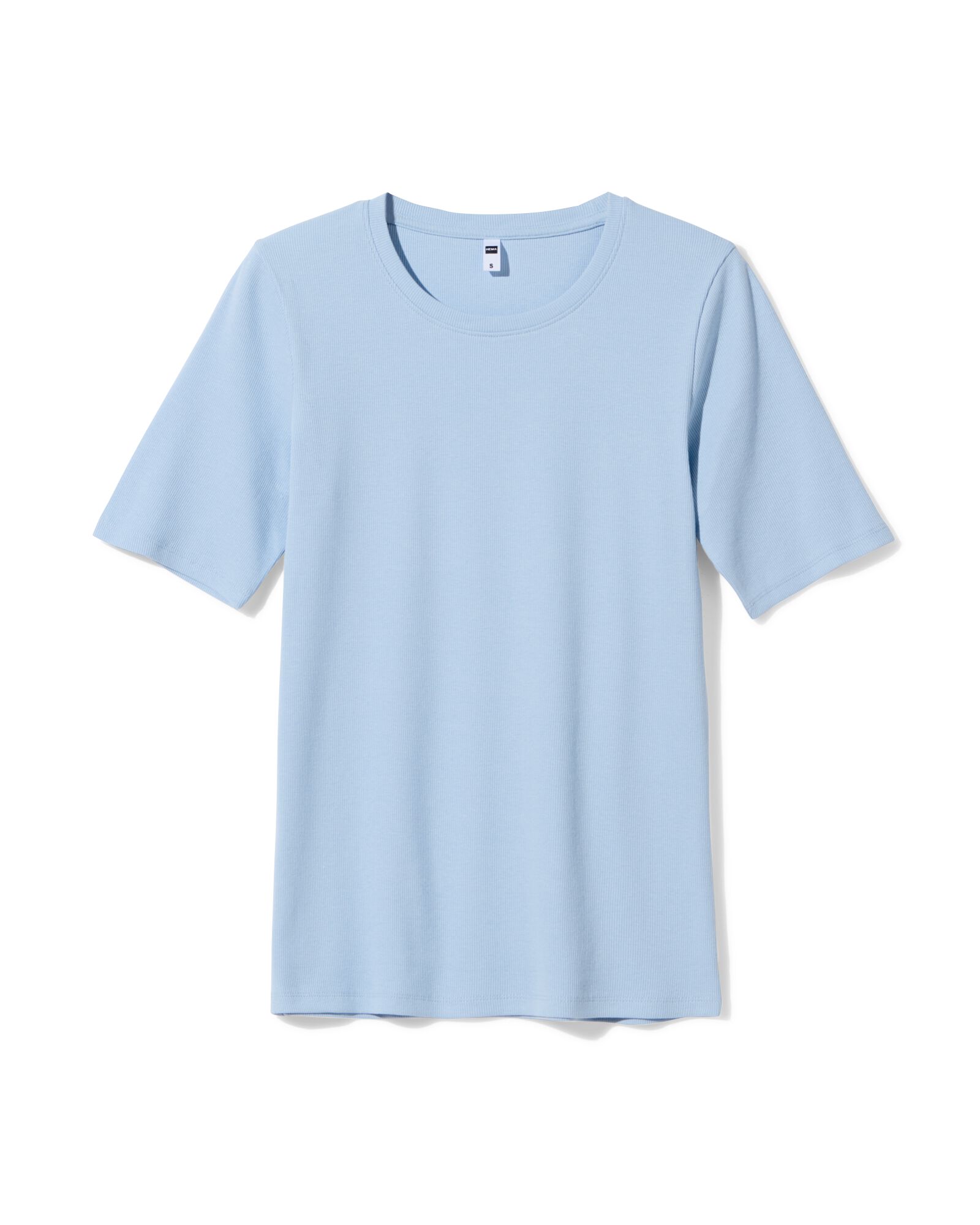 t-shirt femme Clara c&ocirc;tel&eacute; bleu bleu - 36370085BLUE - HEMA