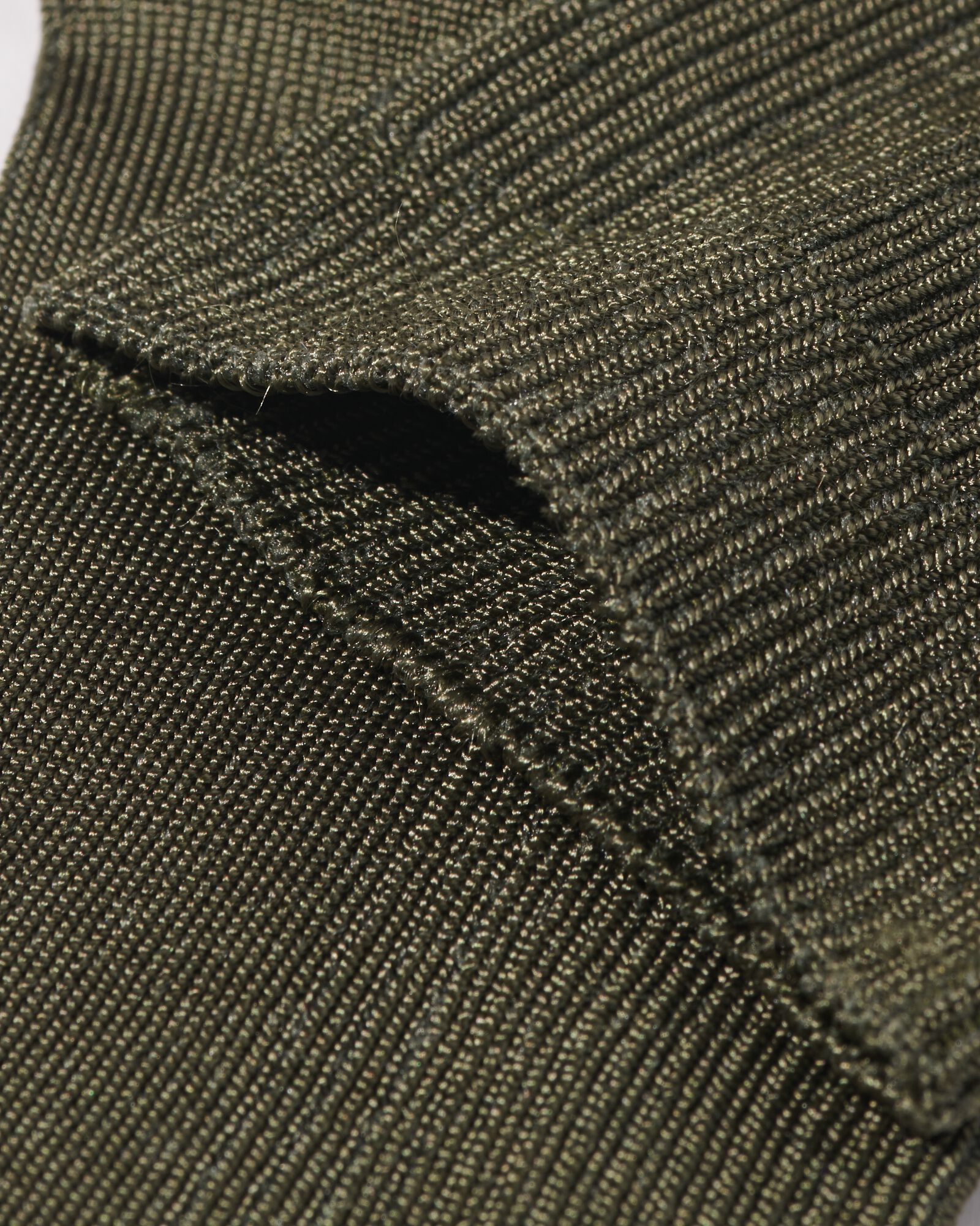 chaussettes femme c&ocirc;tel&eacute;es vert fonc&eacute; - 4280660DARKGREEN - HEMA