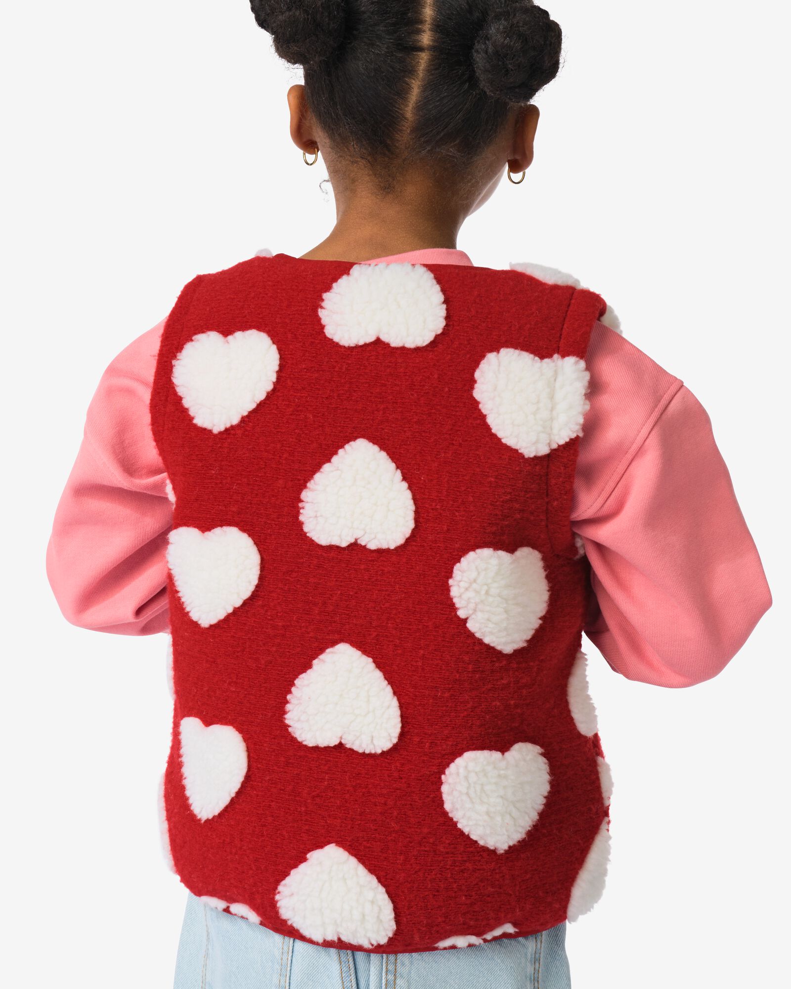 kindergilet hartjes rood - 30825724RED - HEMA