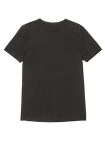 heren t-shirt slim fit o-hals zwart zwart - 1000009942 - HEMA