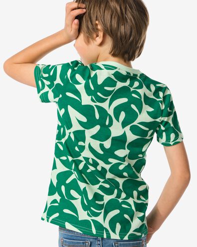t-shirt enfant feuilles vert 110/116 - 30783956 - HEMA