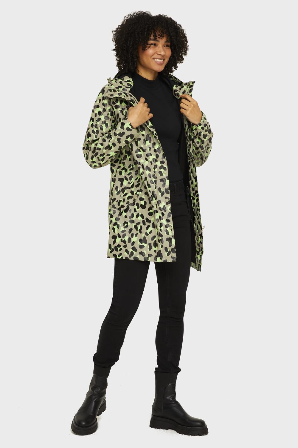 women's raincoat waterproof light green 