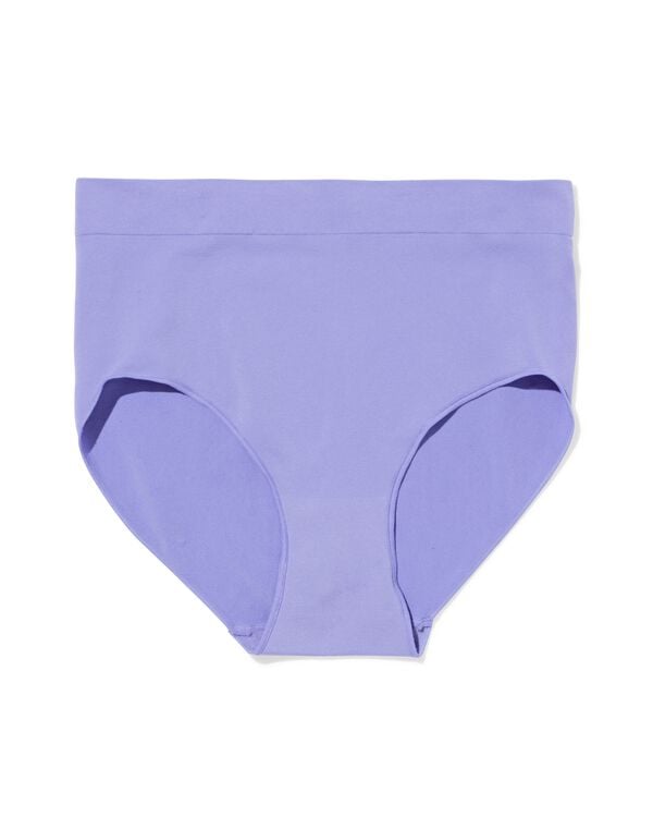 slip taille haute femme sans couture microfibre bleu bleu - 19602914BLUE - HEMA
