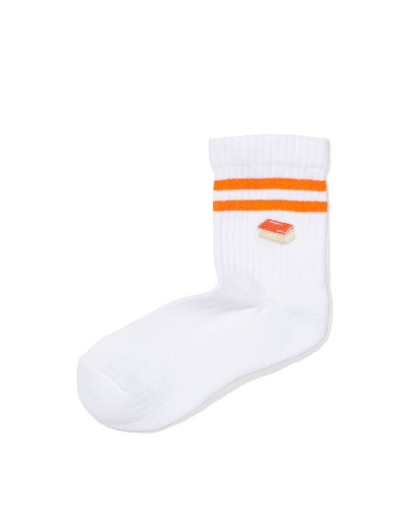 chaussettes avec tompouce orange blanc blanc - 1000031055 - HEMA