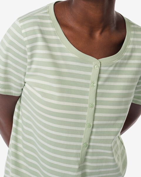 chemise de nuit femme en coton vert vert - 1000030230 - HEMA