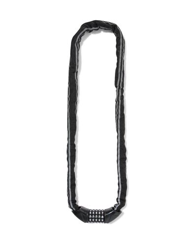 cha&icirc;ne antivol avec cadenas &agrave; chiffres 120cm &Oslash;6mm noir - 41151004 - HEMA