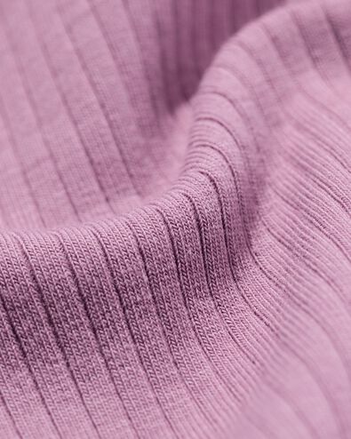 kinder T-shirt rib donkerpaars donkerpaars - 30846426DARKPURPLE - HEMA